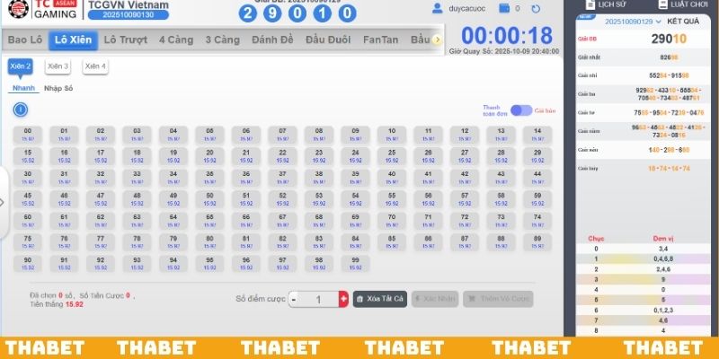 Xổ số Thabet 3 miền thu hút hơn 95% hội viên